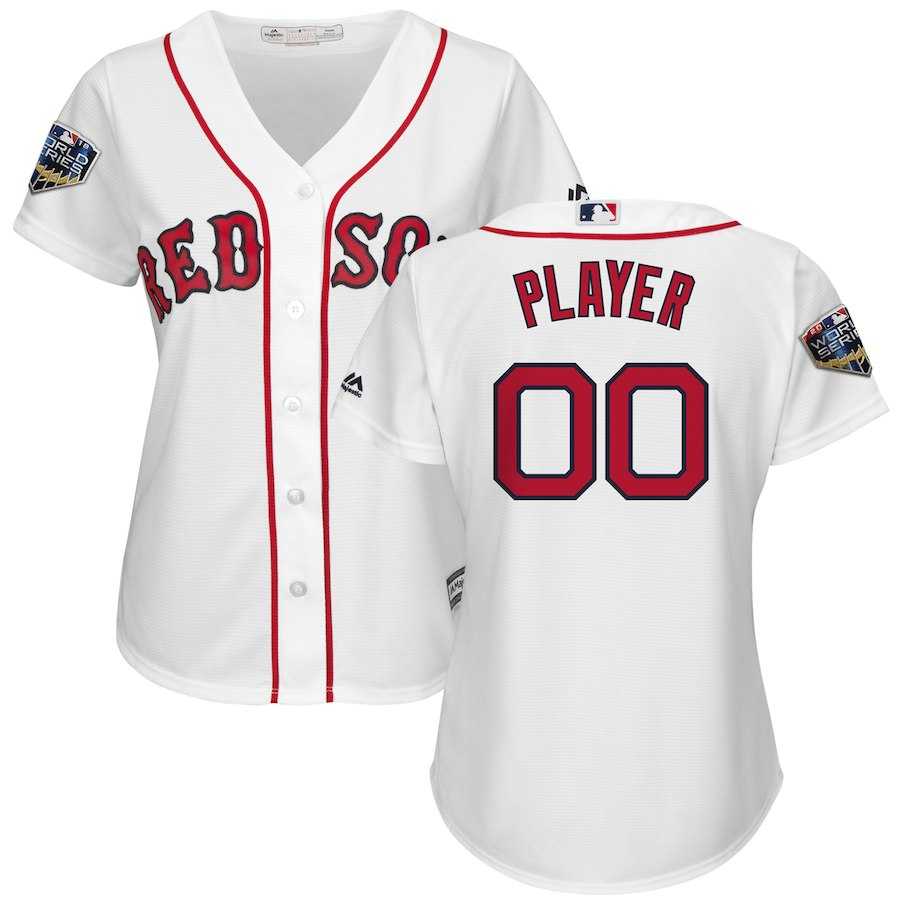 Women Red Sox White 2018 World Series Cool Base Customized Jersey,We sell and wholesale Women Red Sox White 2018 World Series Cool Base Customized Jersey on line form chian!